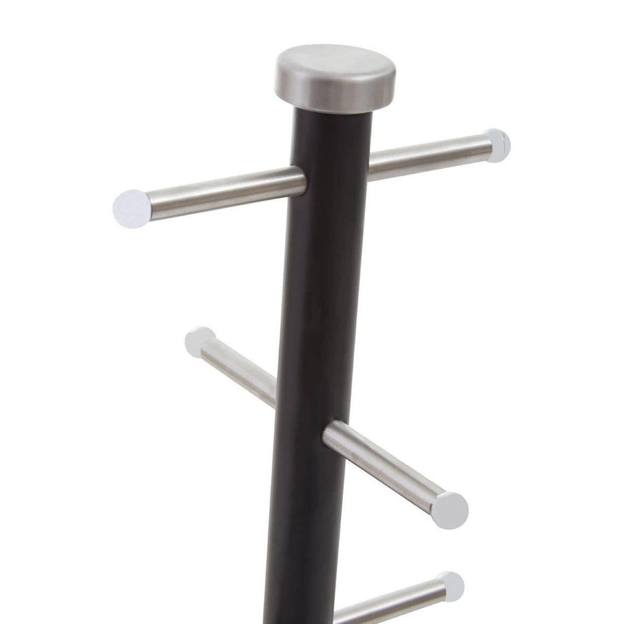 Matt Black and Metal 6 Cup Mug Tree