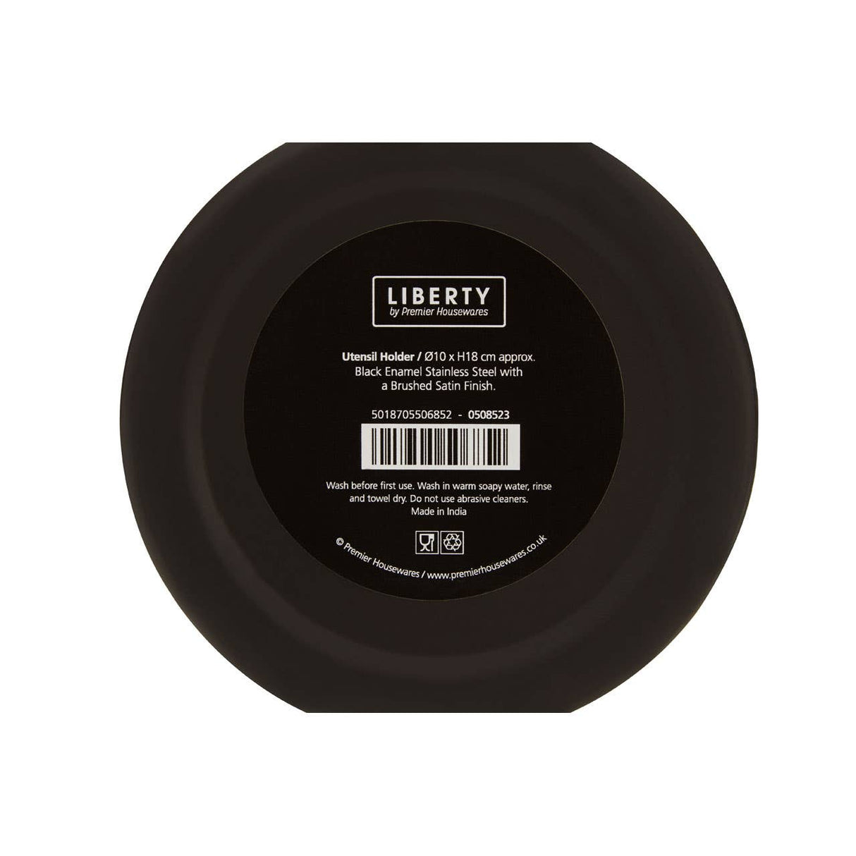 Black Enamel Utensils Holder