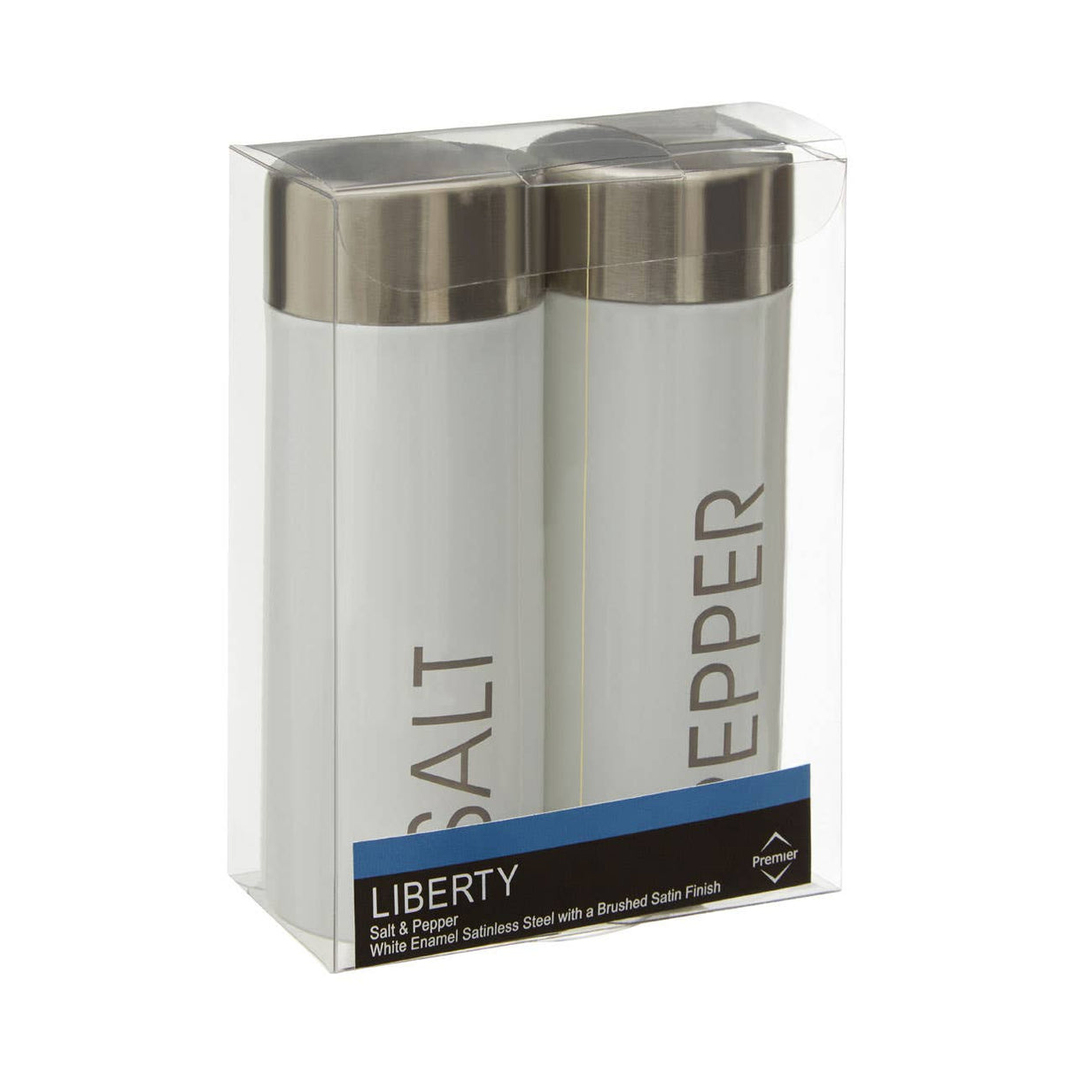 White Enamel Salt and Pepper Set