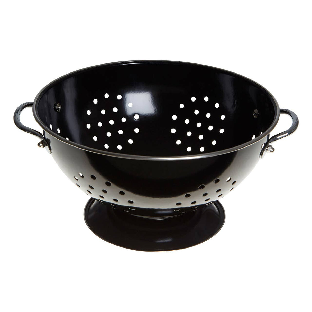 Black Enamel Colander