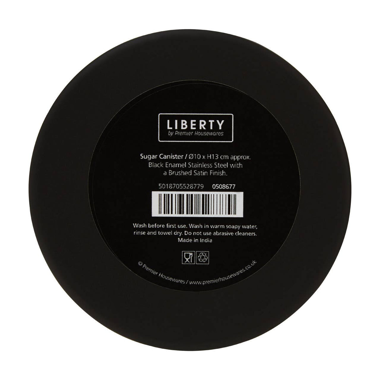 Black Enamel Sugar Canister