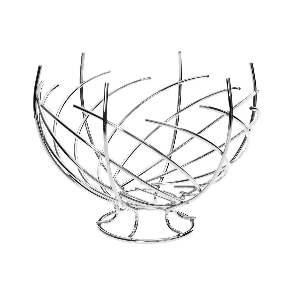Chrome Nest Shape Fruit Basket