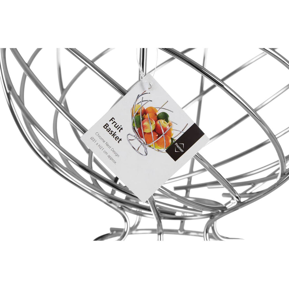 Chrome Nest Shape Fruit Basket