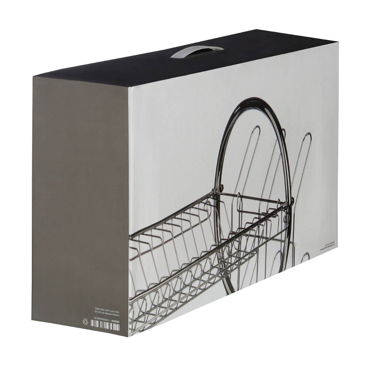 2 Tier Dish Drainer with Black Plastic Tray