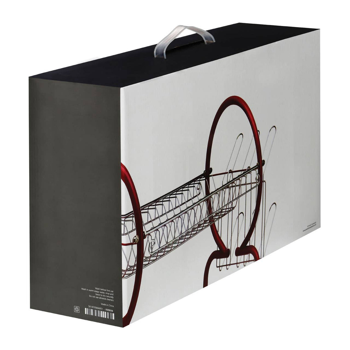 Red Enamel Coated Frame 2 Tier Dish Drainer