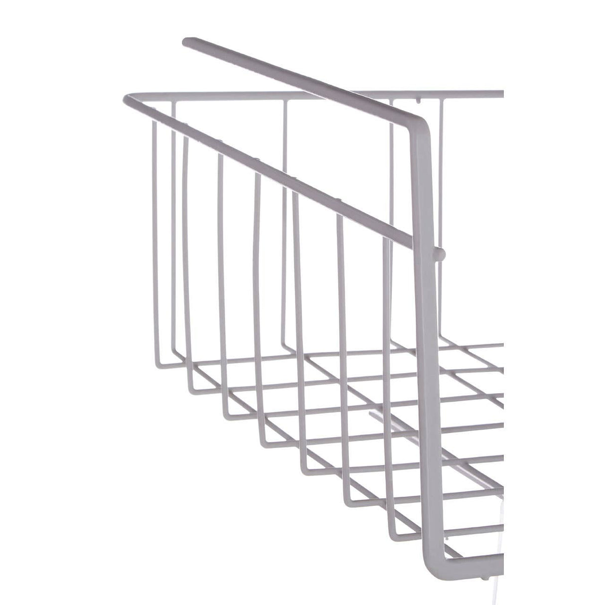 White Storage Basket Small Under Shelf