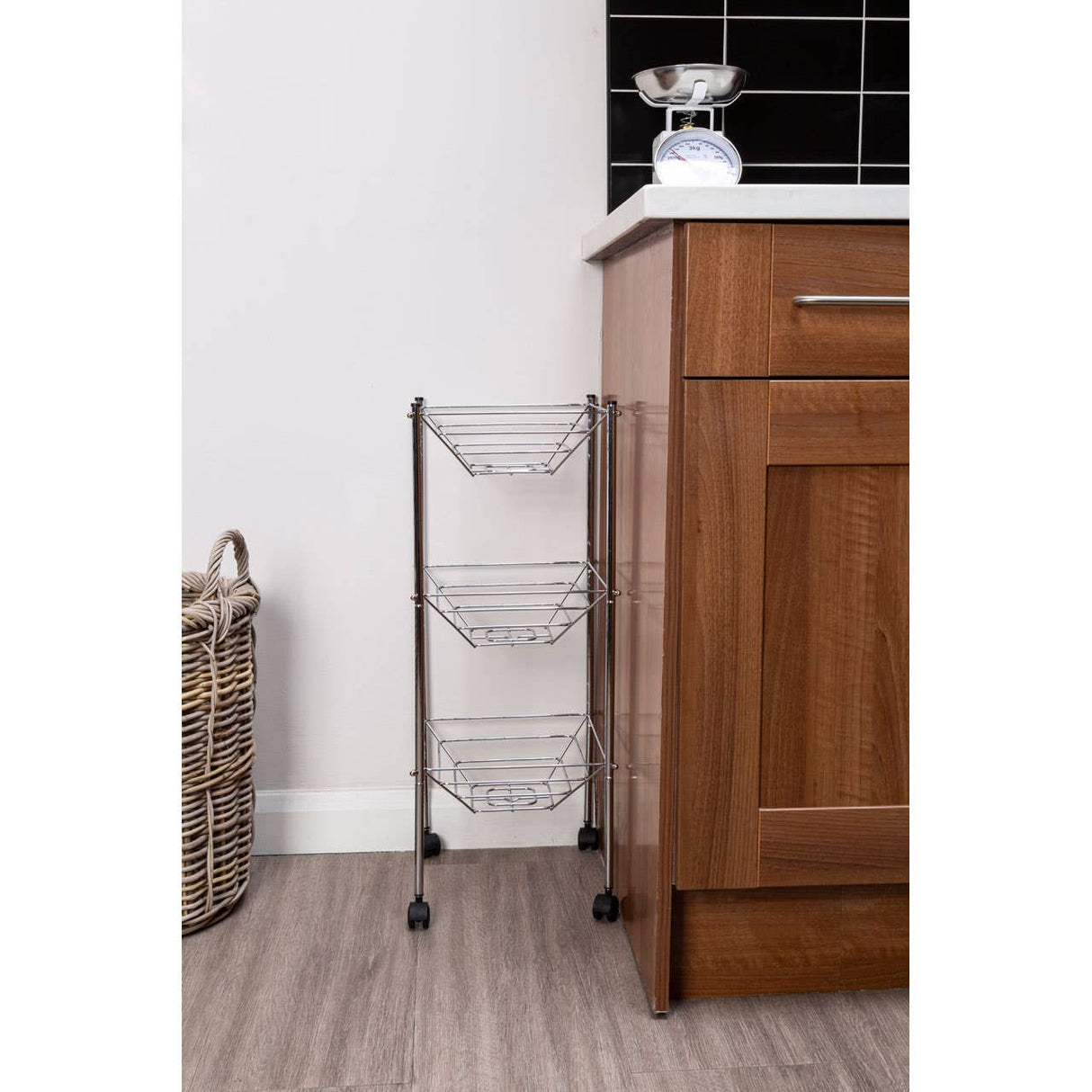 Mara 3 Tier Storage Cart with Wheels