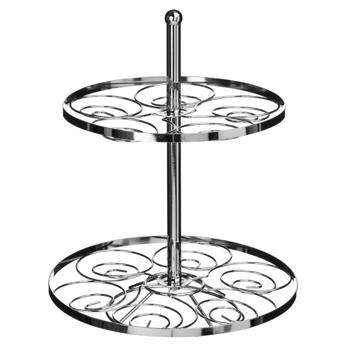 2 Tier Chrome Cake Stand