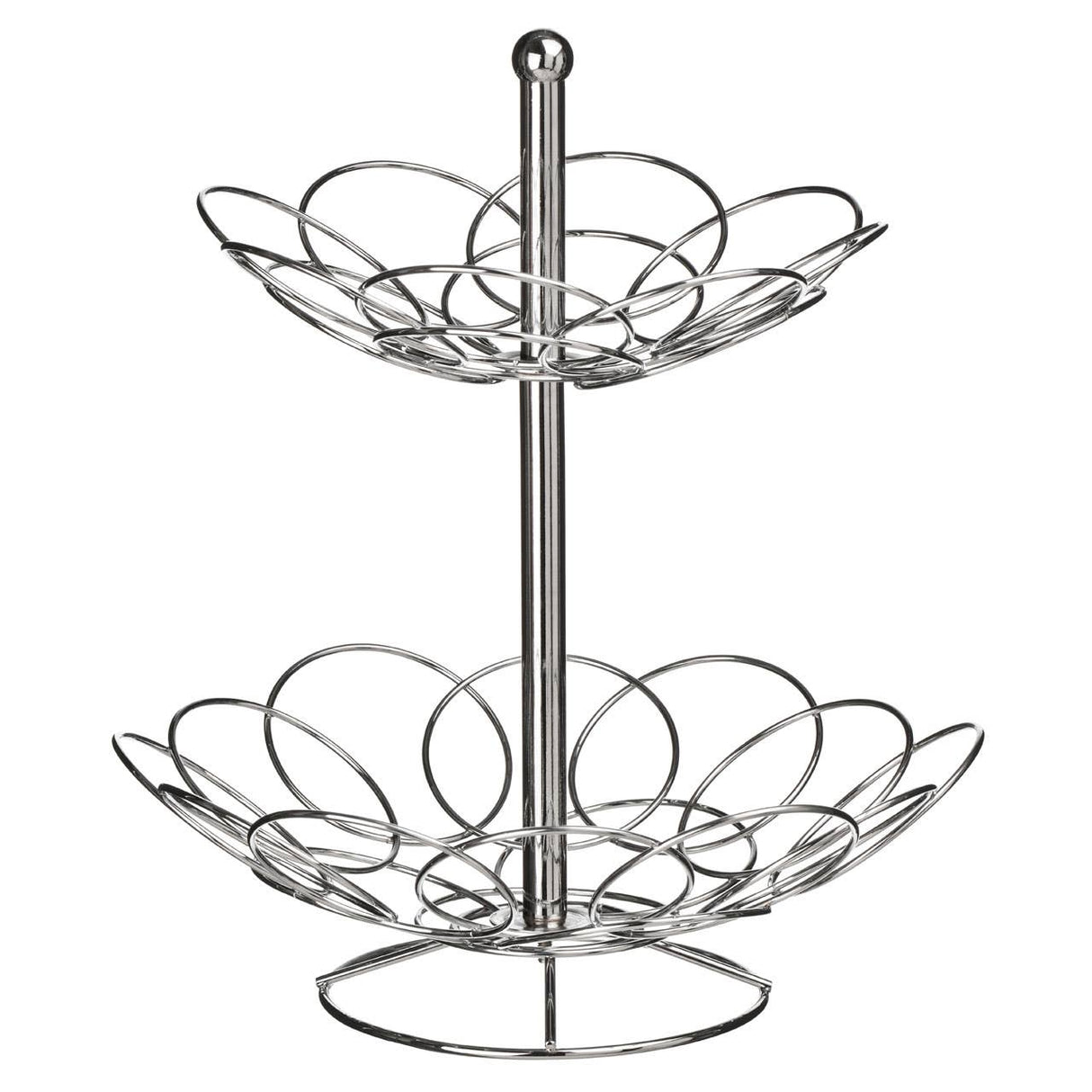 Ellipse 2 Tier Chrome Fruit Basket