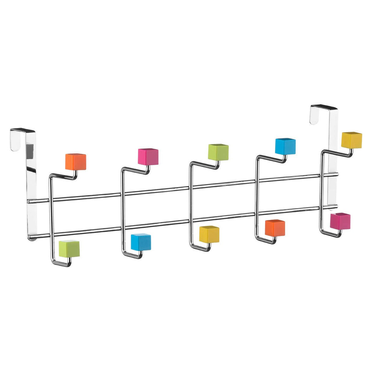Jaxen Multicoloured Cubes 10 Hook Over Door Hanger
