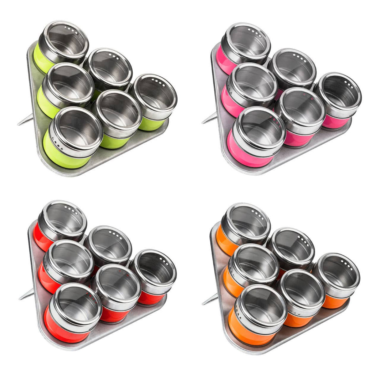 Hot Pink Spice Jars Triangular Tray