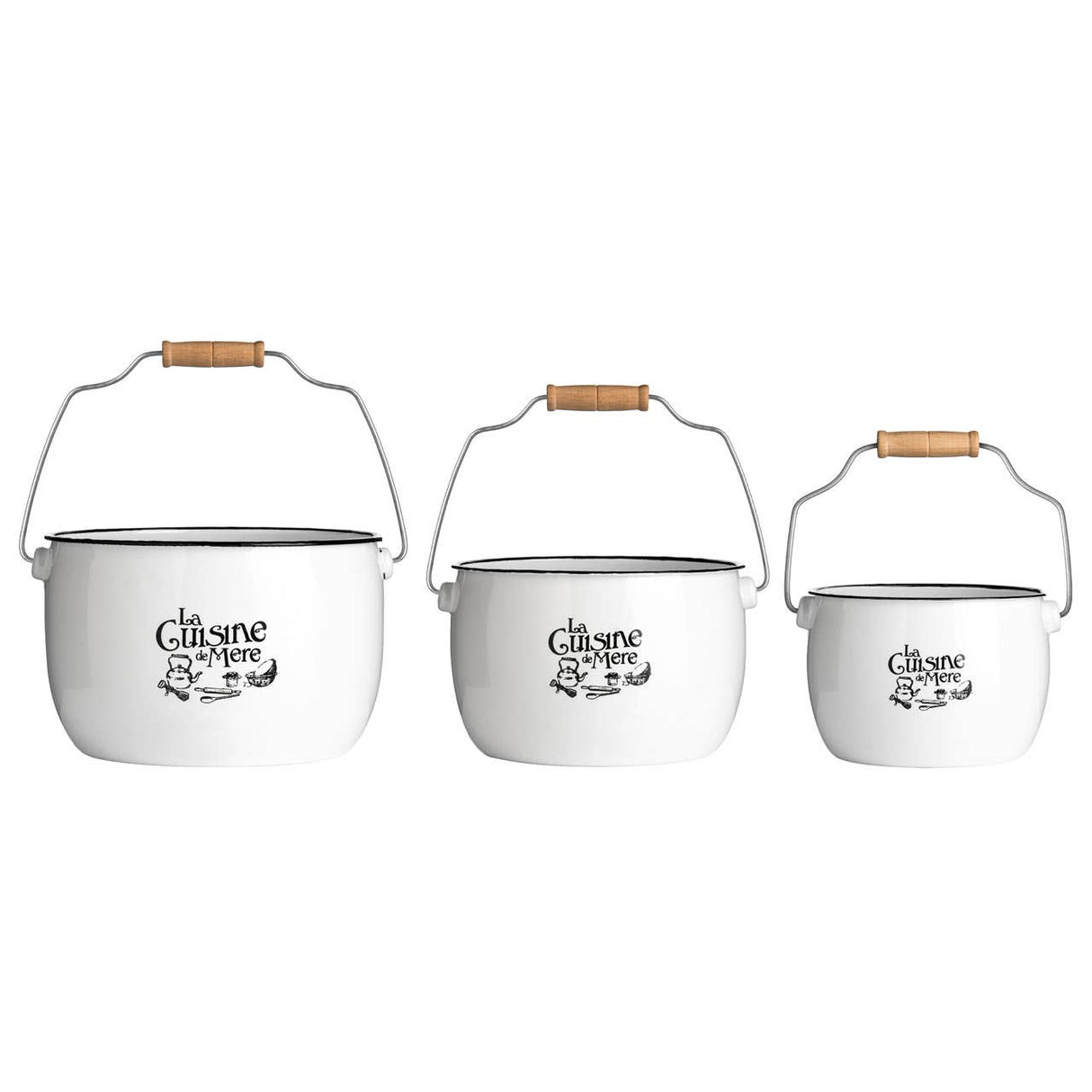 La Cuisine De Mere Set of 3 Storage Pots