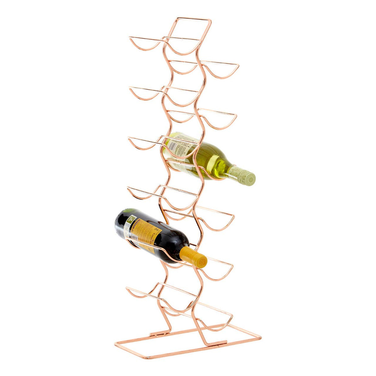 Wren 12 Tier Wine Rack With Copper Finish