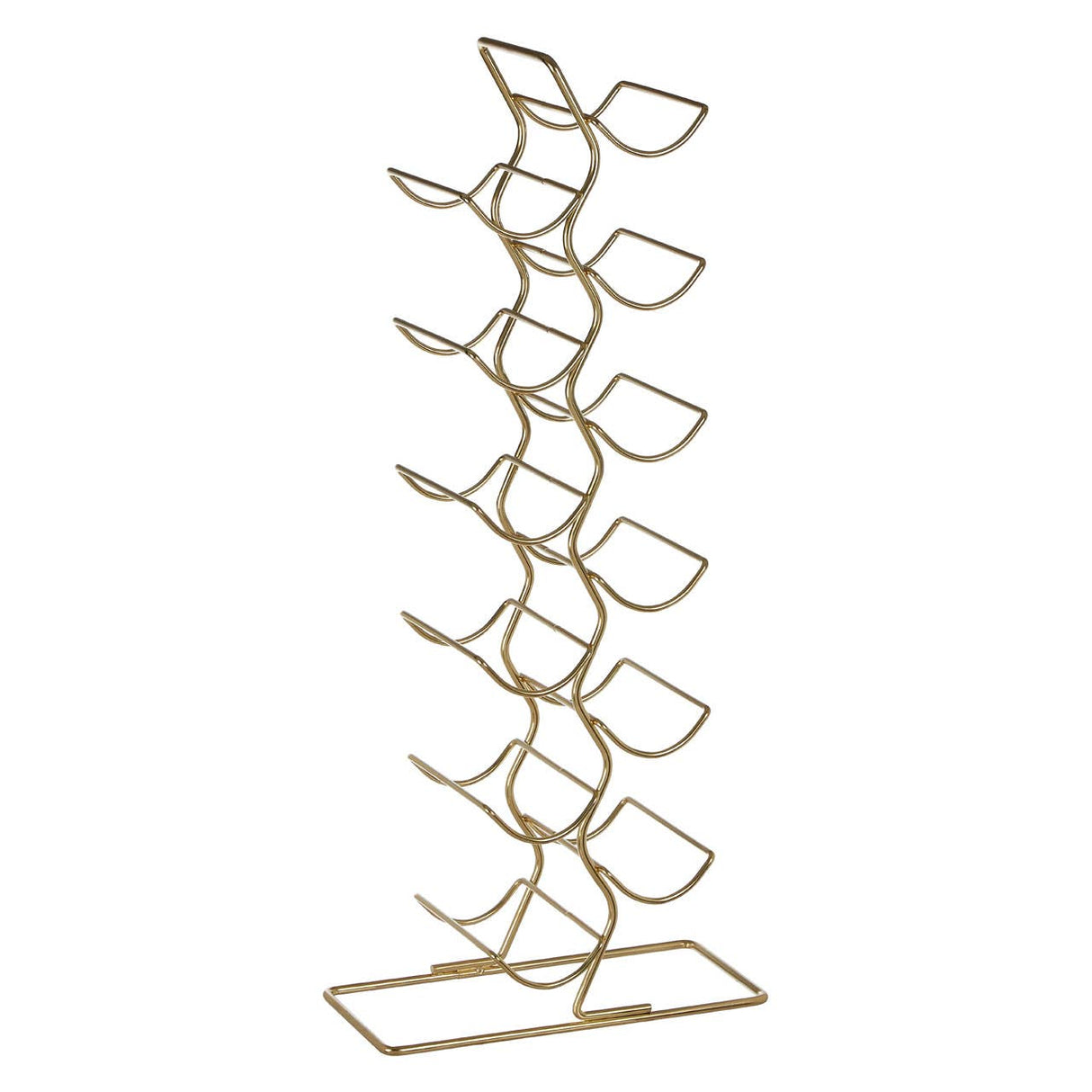 Wren 12 Bottle Wine Rack With Gold Finish