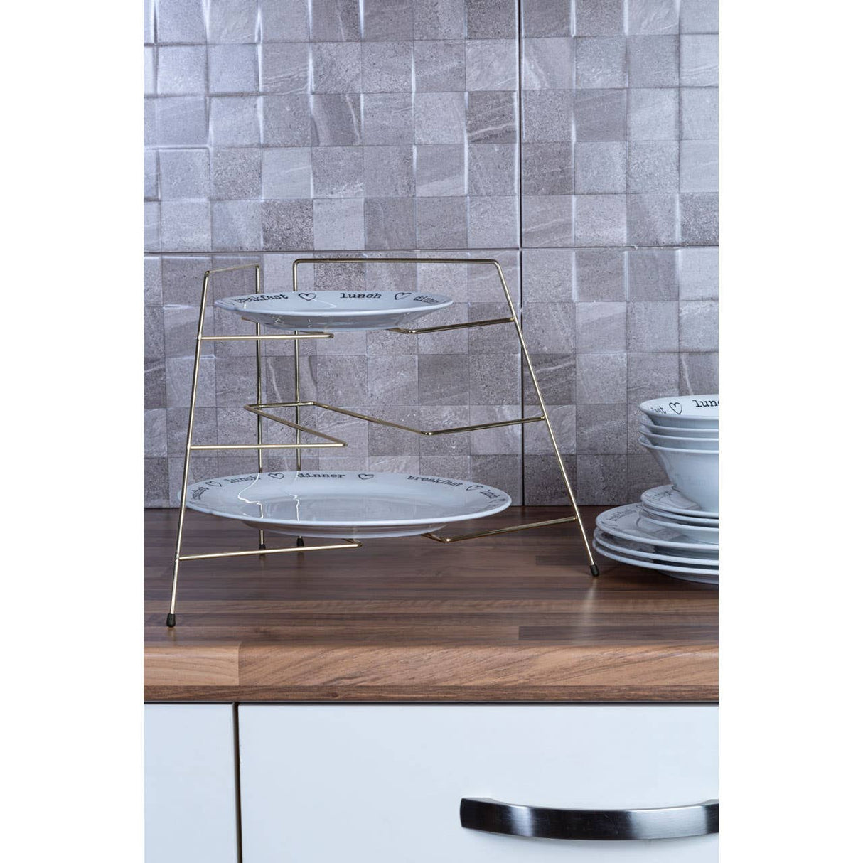 Rowan Gold Plated Corner Plate Rack