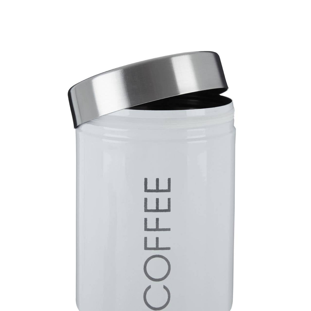 White Enamel Tea Coffee and Sugar Set