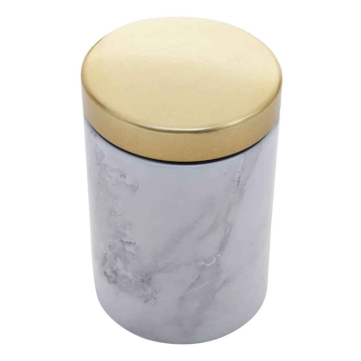 5Pc White Marble Effect Storage Set