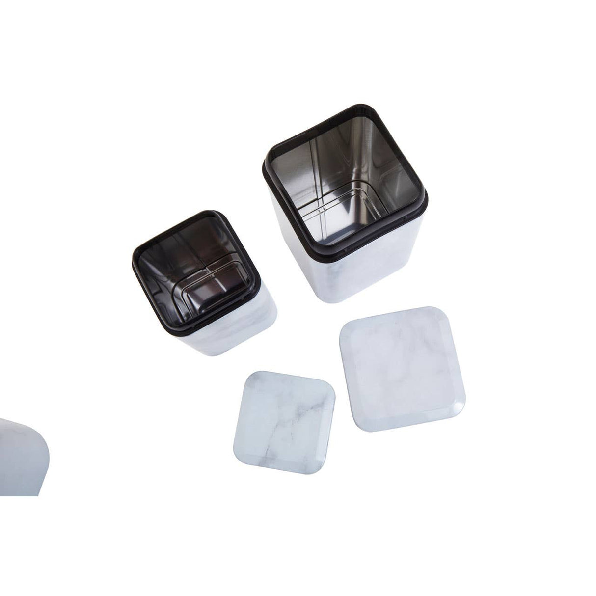 White Marble Effect Storage Set