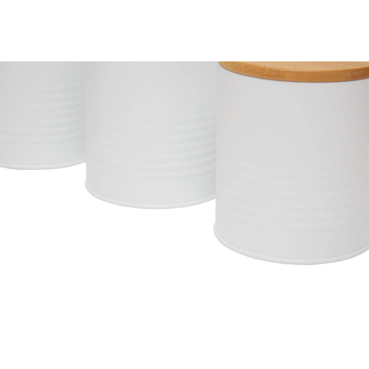 Set Of Three Alton White Cannisters