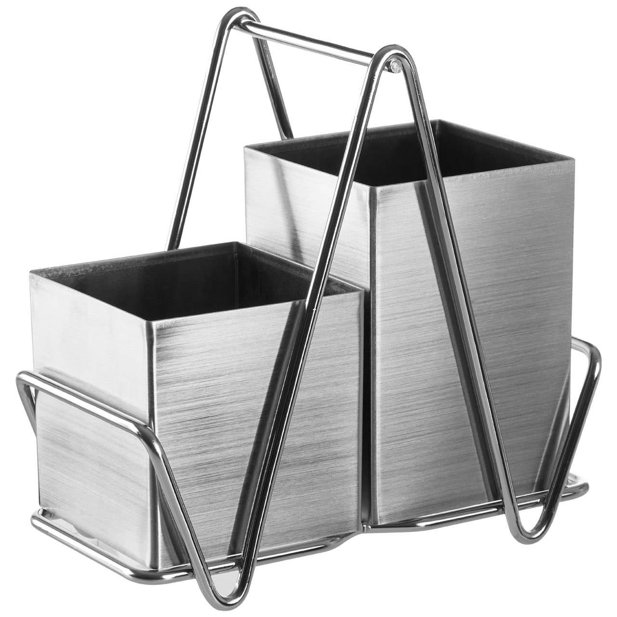 Stainless Steel 2 Compartment Cutlery Caddy