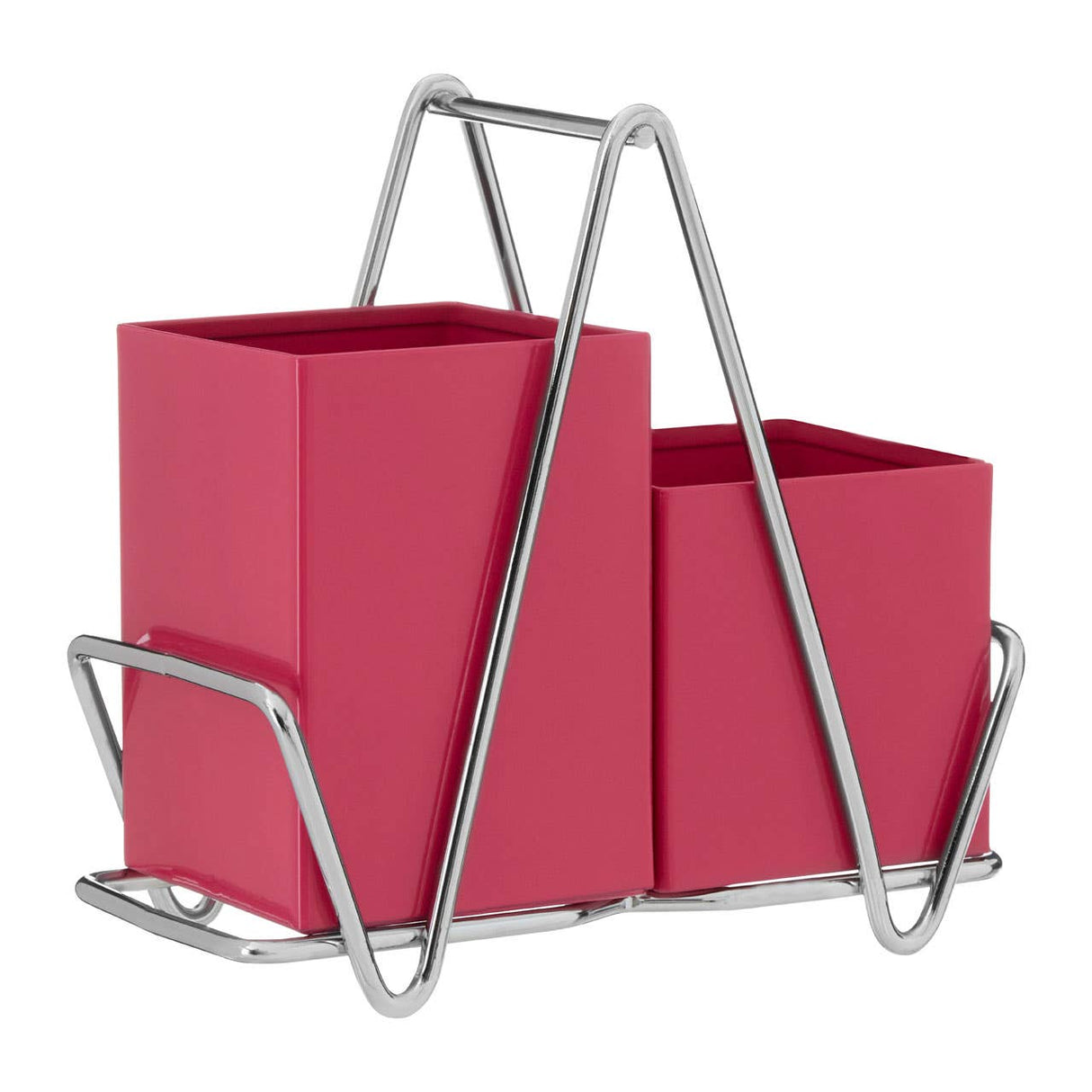 Hot Pink 2 Compartment Cutlery Caddy