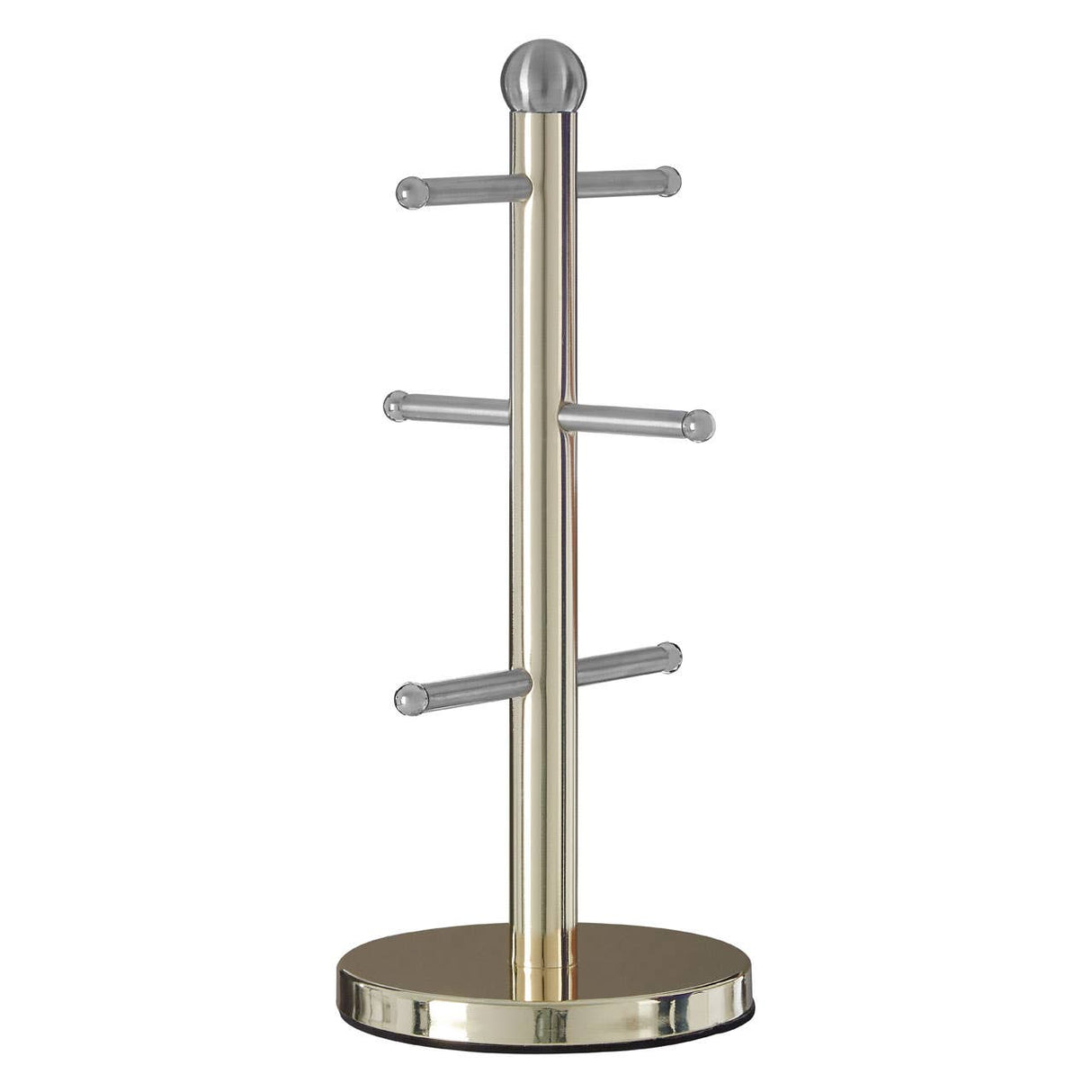 Hirano 6 Cup Gold Finish Mug Tree