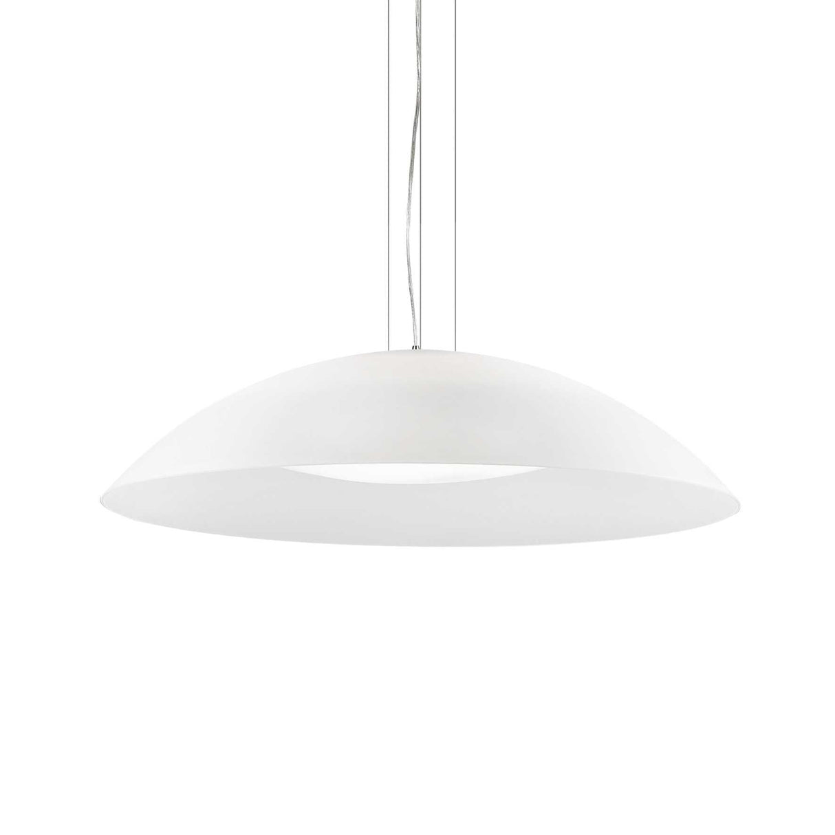 Lena Modern Triple Pendant Light in White - D74