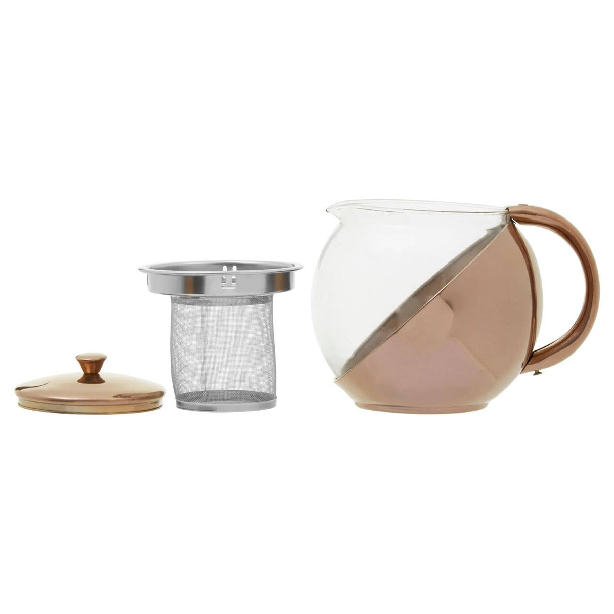 Stainless Steel Teapot With Copper Finished Infuser