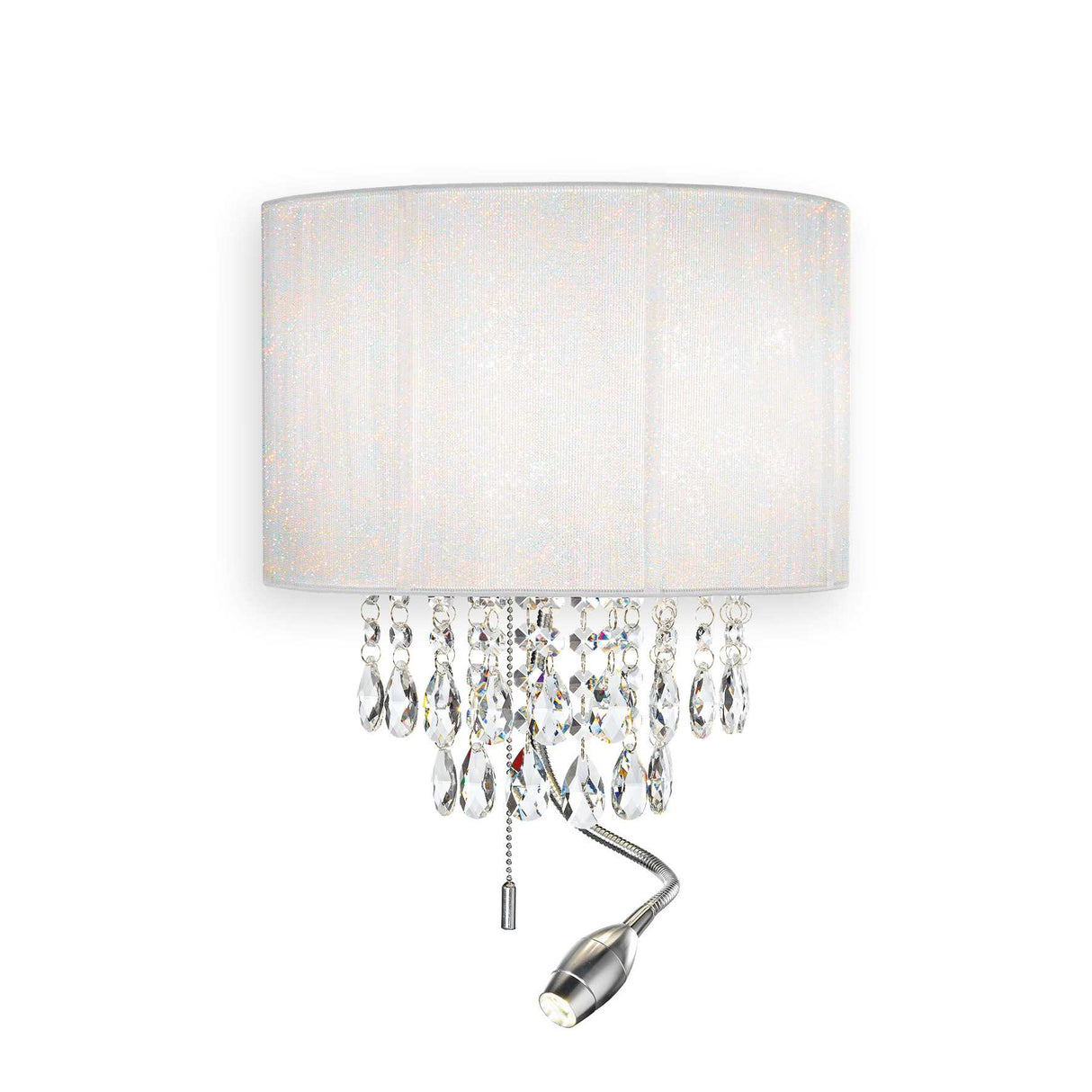 Classic Opera LED Wall Light with White Shade