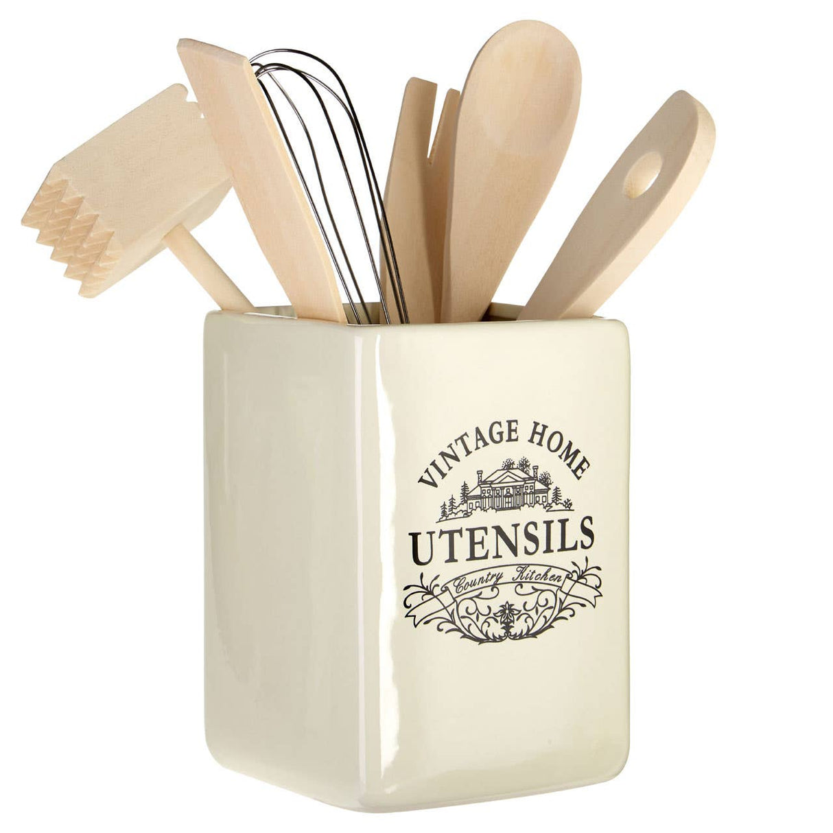 Vintage Home Ceramic Utensil Holder