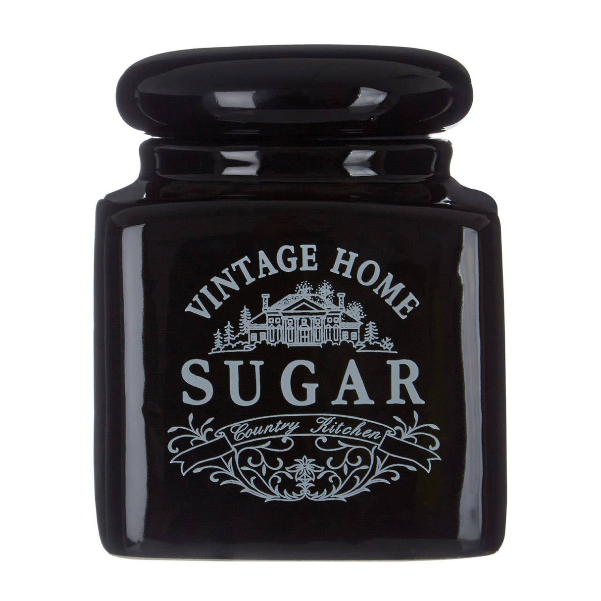 Vintage Home Square Black Sugar Jar