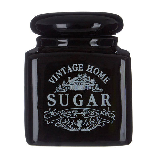 Vintage Home Square Black Sugar Jar