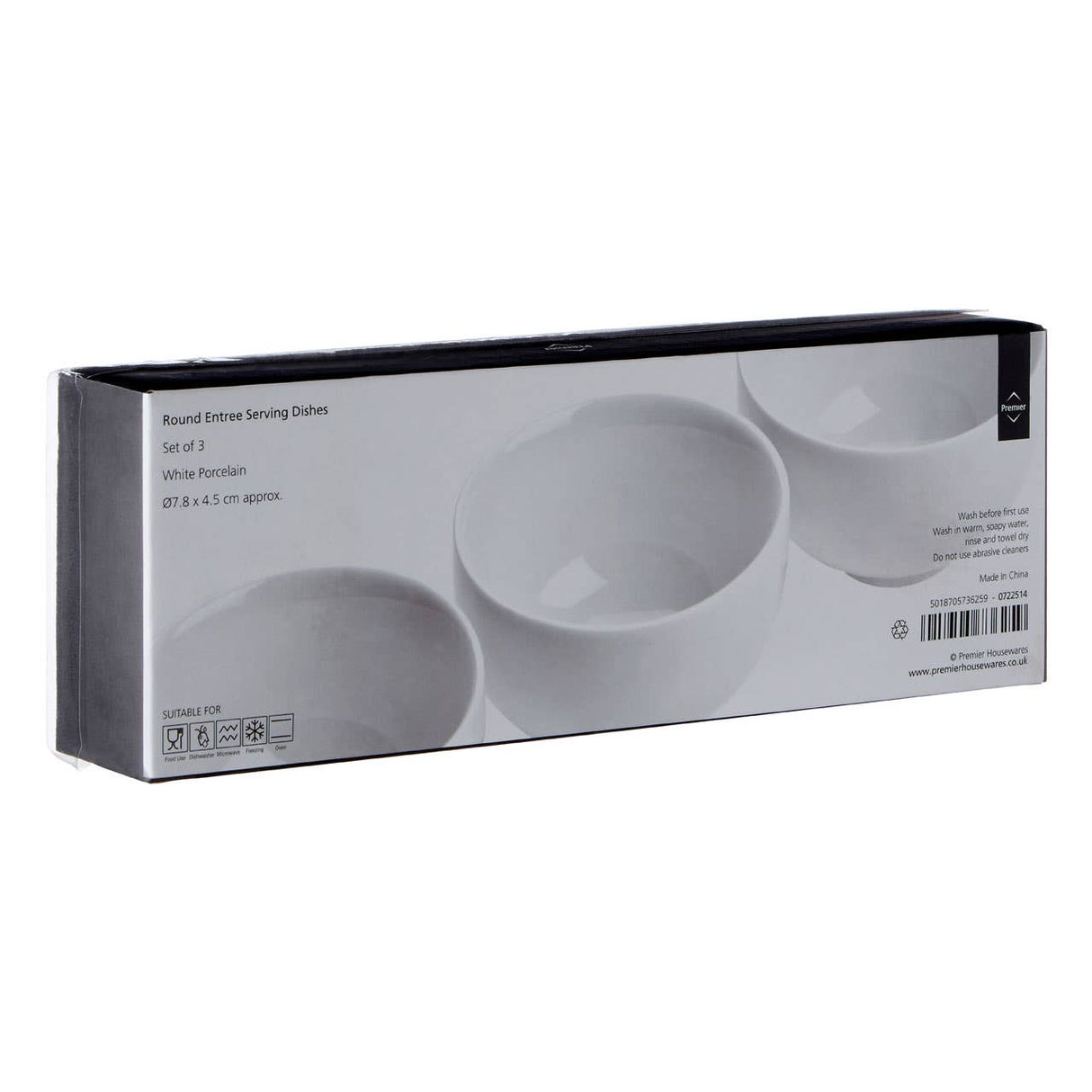 Set Of Three Entree Round Serving Dishes