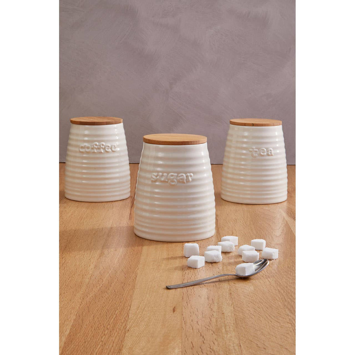 Winnie Cream Dolomite Sugar Canister