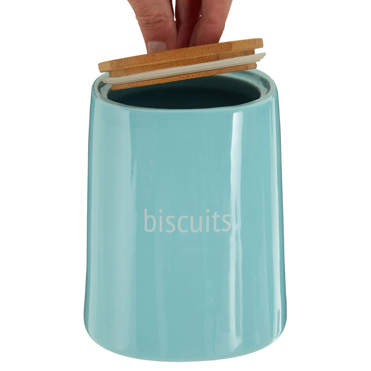 Fletcher Blue Ceramic Biscuit Canister
