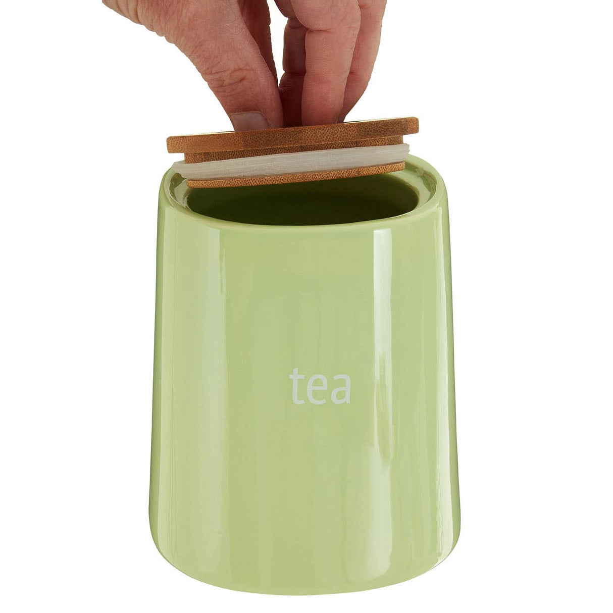 Fletcher Green Ceramic Tea Canister