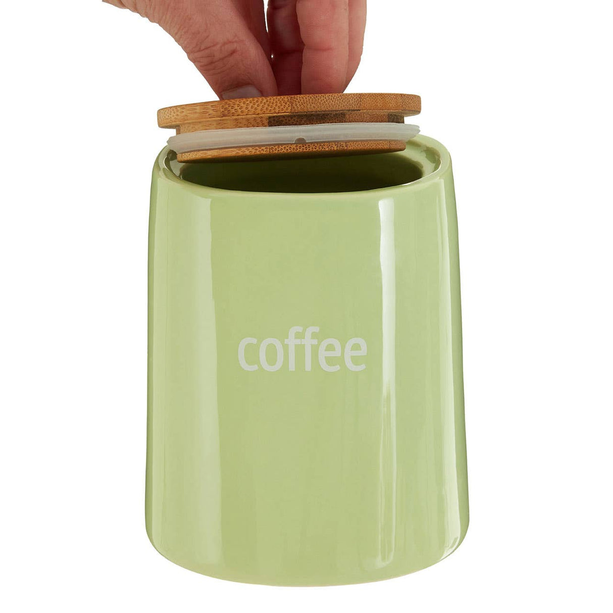Fletcher Green Ceramic Coffee Canister