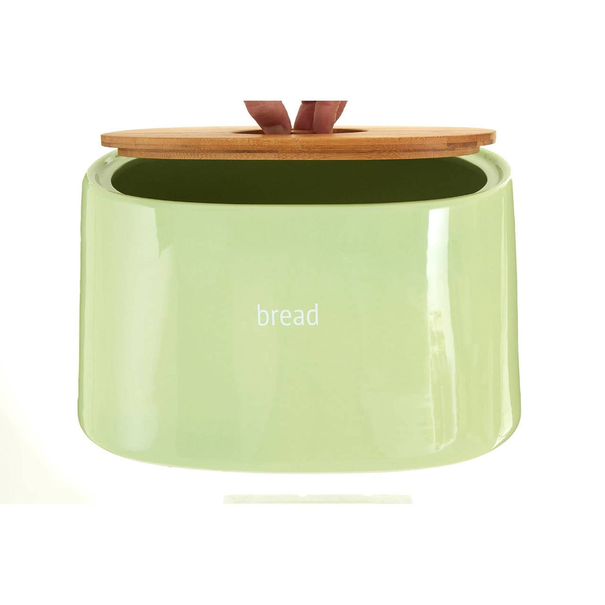 Fletcher Green Ceramic Bread Crock