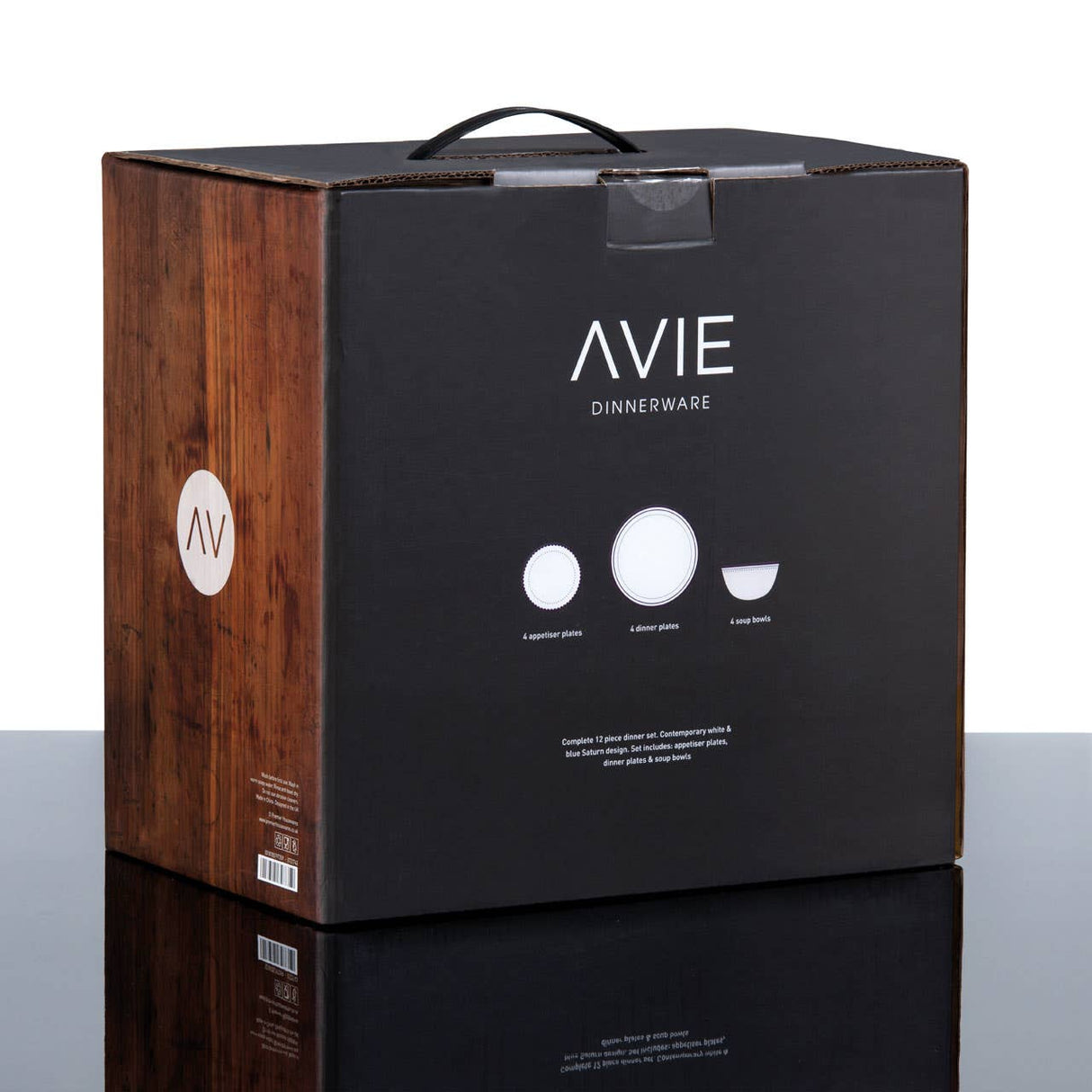 Avie Blue 12Pc Saturn Dinner Set