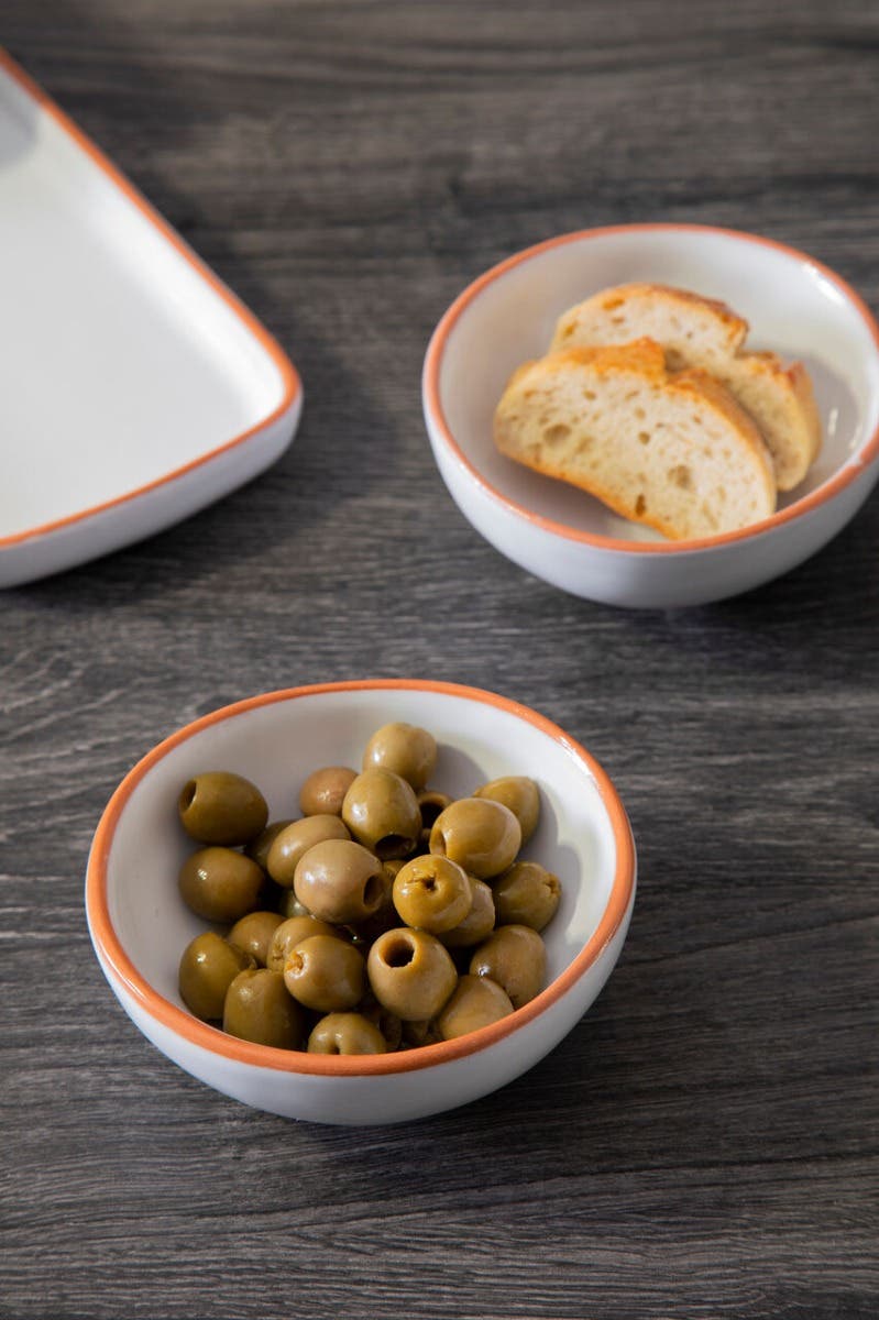 Set Of Two Calisto White Glazed Mini Bowls