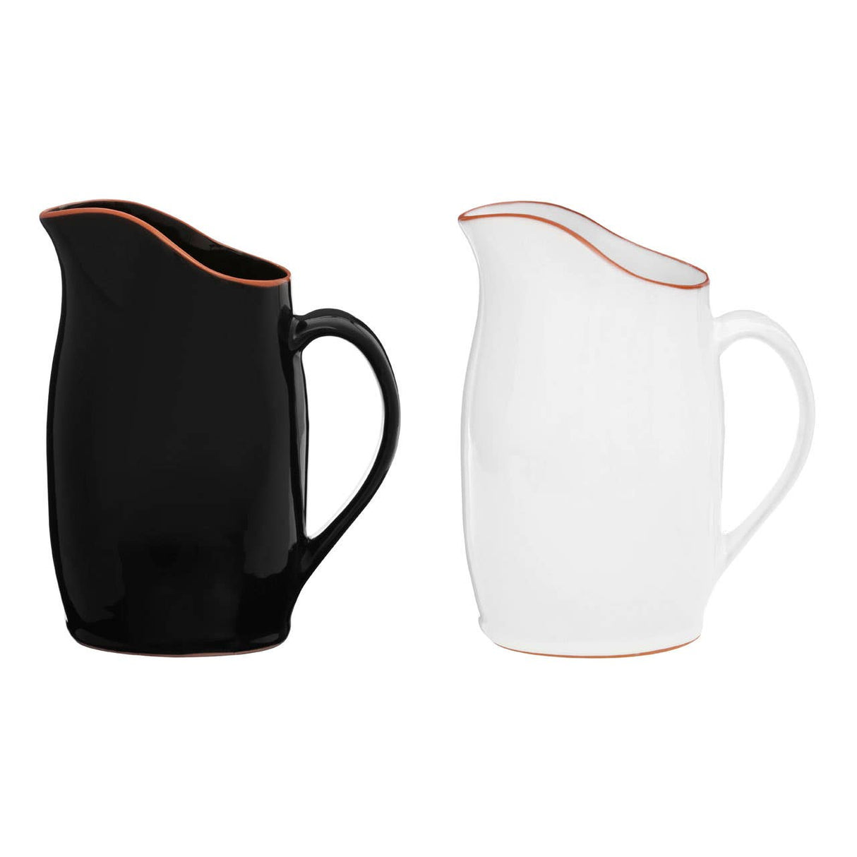 Calisto Black Glazed Terracotta Pitcher