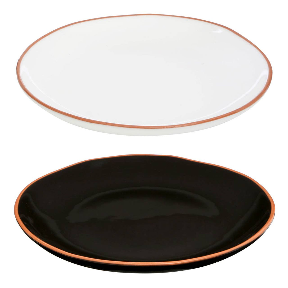 Black Glazed Terracotta Calisto Dinner Plate
