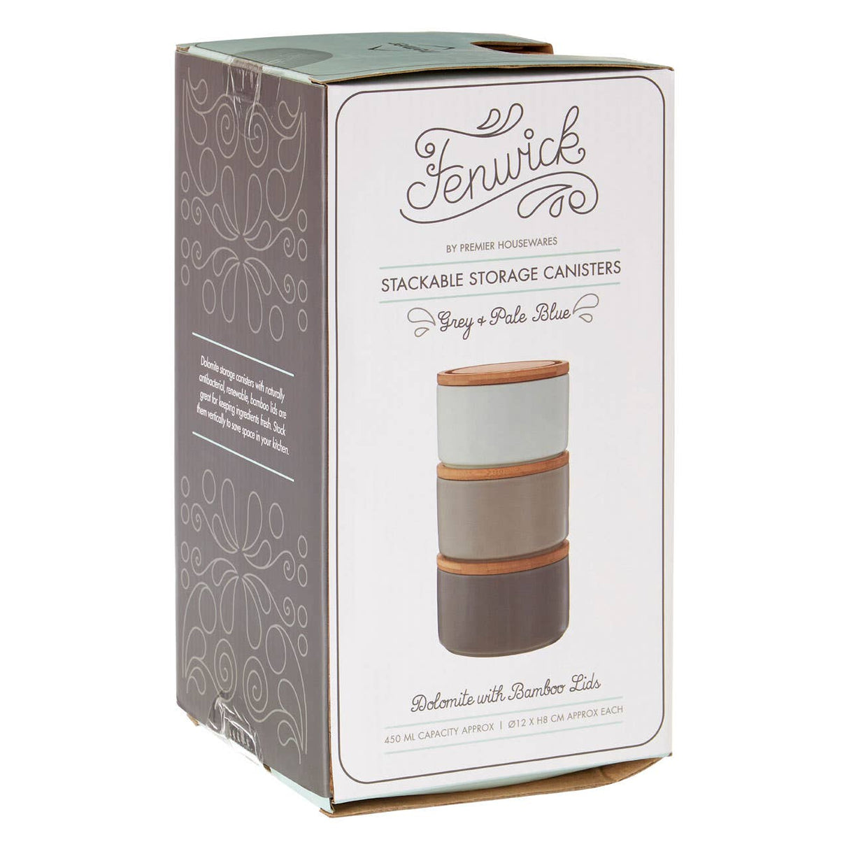 Fenwick Grey Storage Canisters