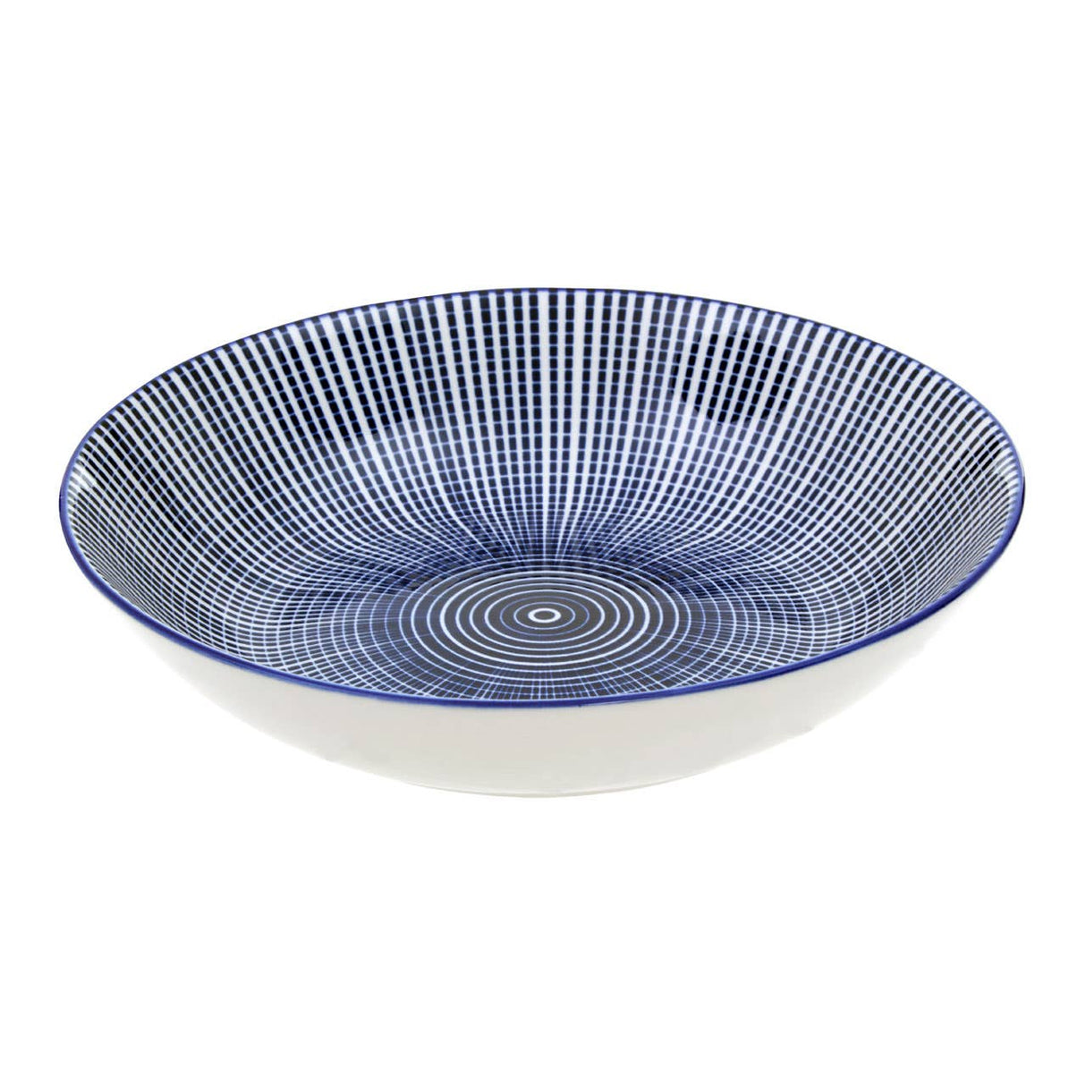 Maya 12 Piece Blue And White Dinner Set