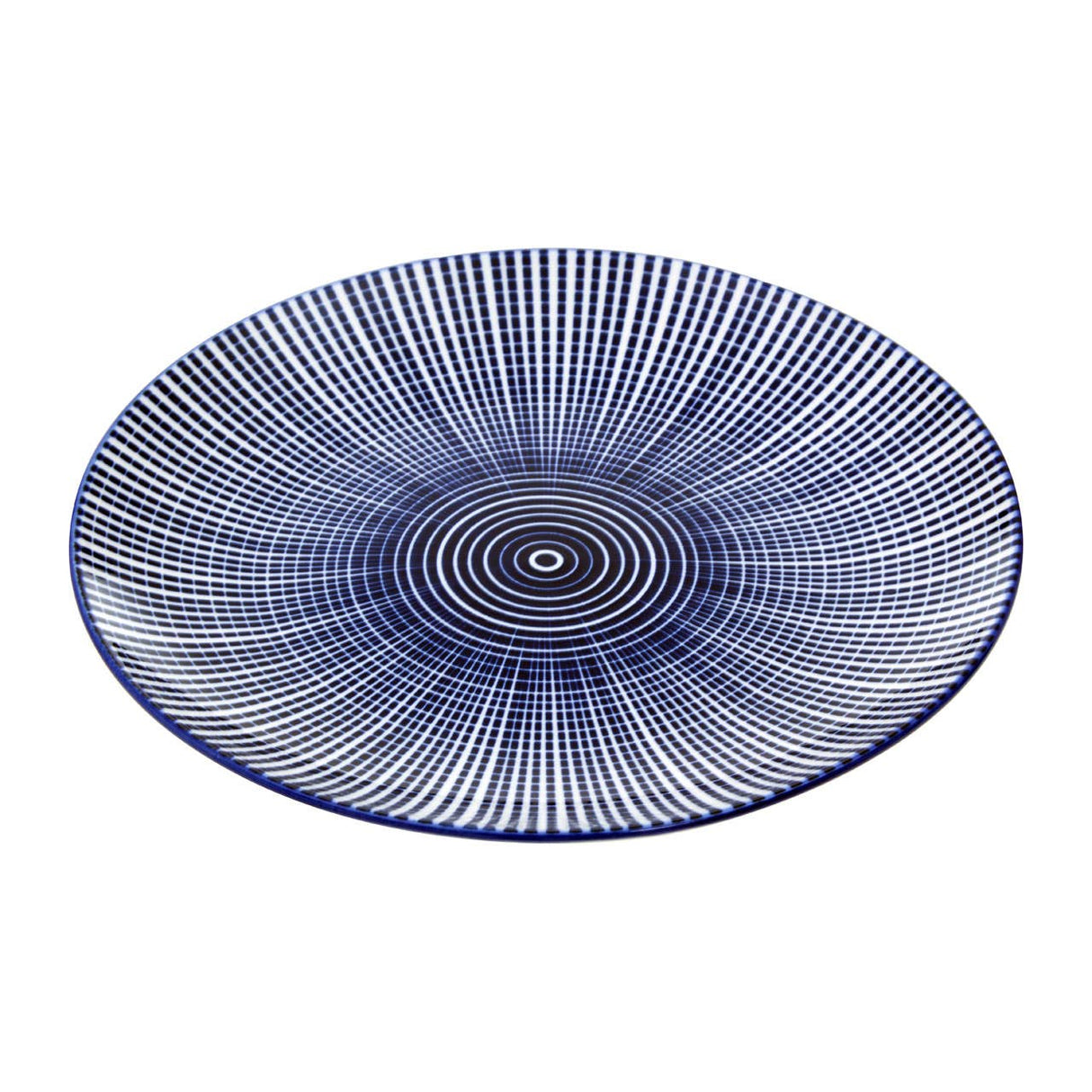 Maya 12 Piece Blue And White Dinner Set