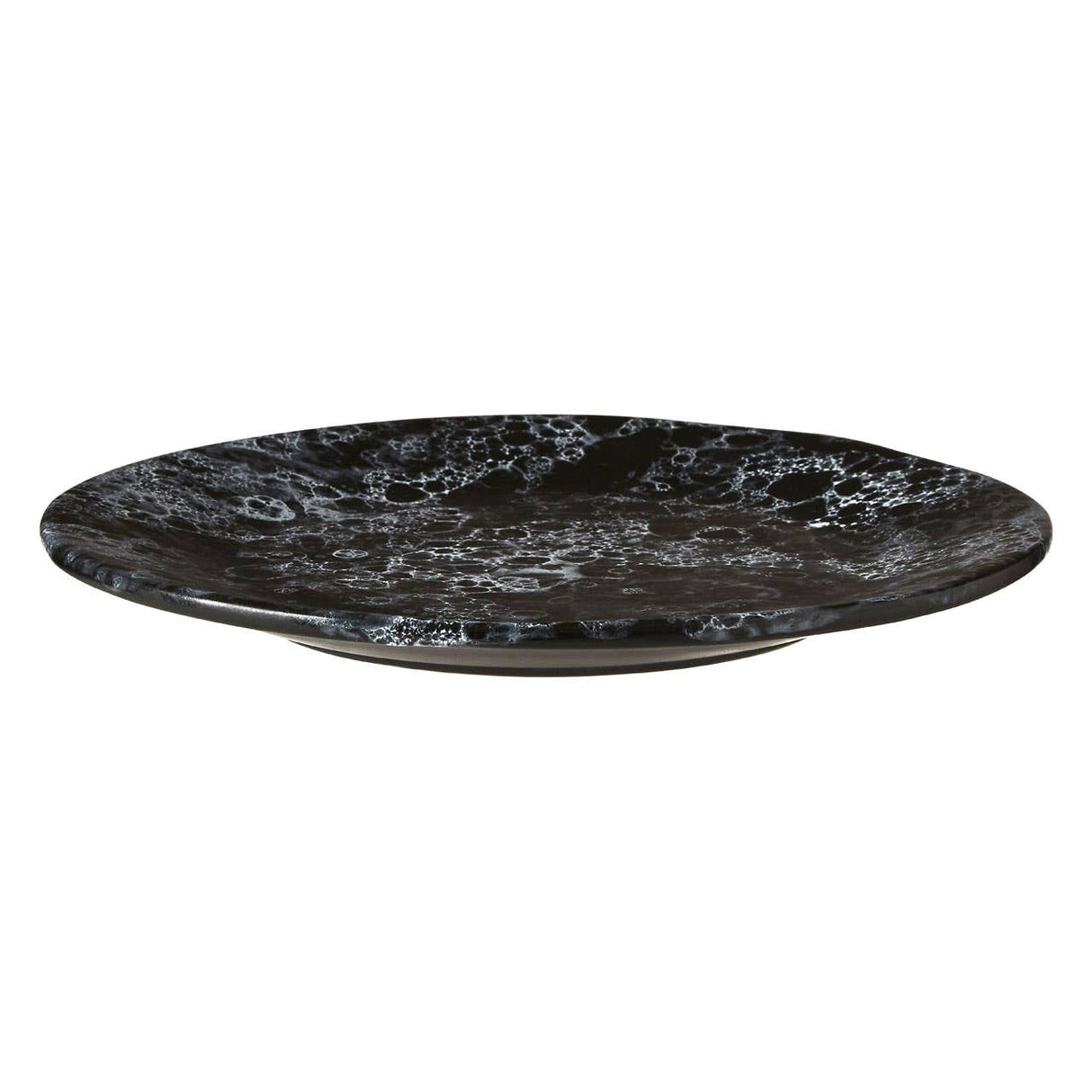 Hygge Black Faux Marble Dinner Plate