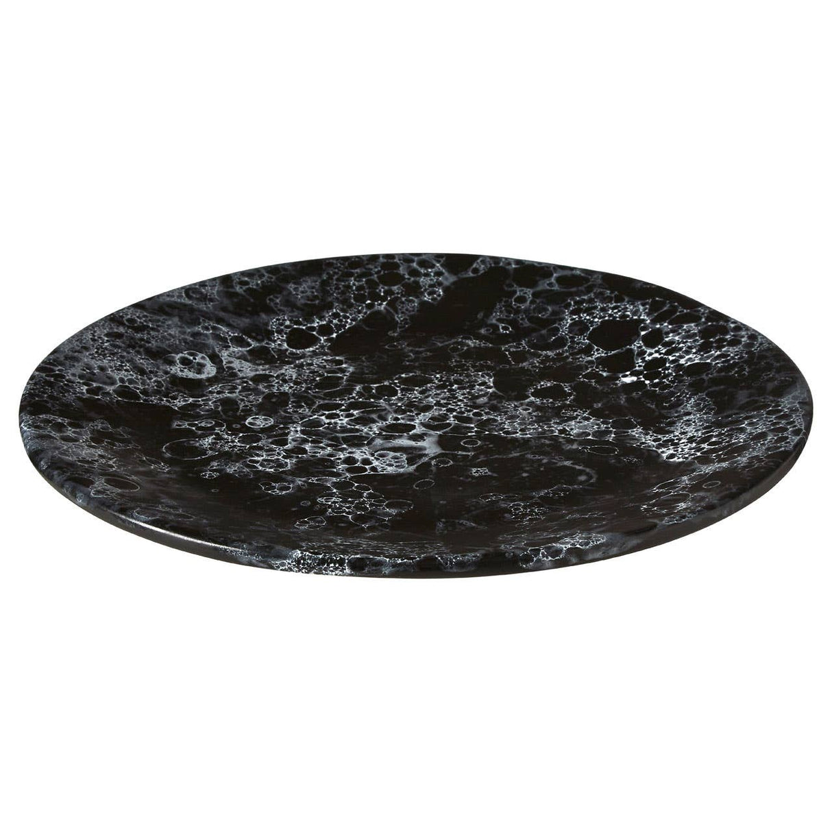 Hygge Black Faux Marble Dinner Plate