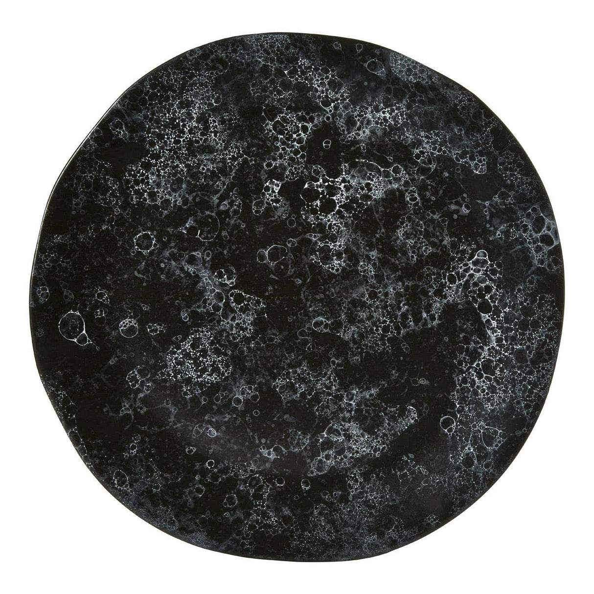 Hygge Black Faux Marble Pizza Plate
