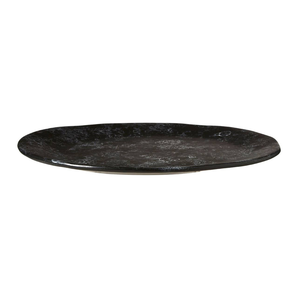 Hygge Black Faux Marble Pizza Plate