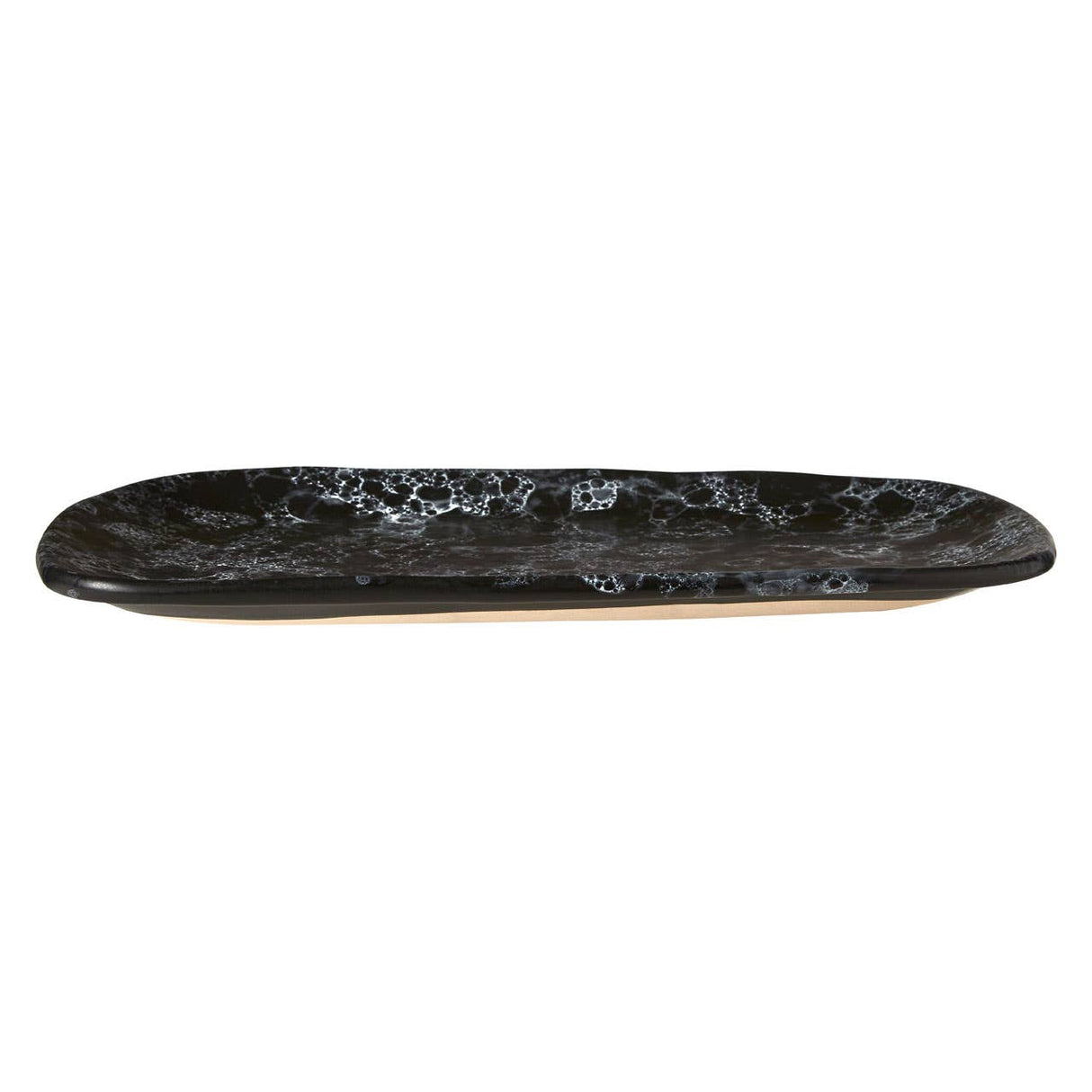 Hygge Large Black Faux Marble Plate